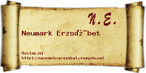 Neumark Erzsébet névjegykártya